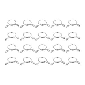 燃料ラインホースクランプ 単線チューブスプリングクランプ 20個入り 18mm内径 16-16.5mmホース適用 304ステンレス鋼 エアホース用 ウォーターホース用 シリコンチューブ用