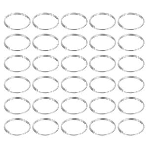 100�� 14mm �_�u�����[�v���������O ���E���h�W�����v�����O�R�l�N�^�[ DIY�N���t�g����p �����ȃj�b�P�����b�L�����ȃL�[�`�F�[�������O�p�[�c �V���o�[