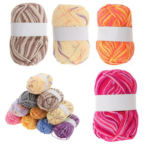 CAPASTEC 毛糸 60%コッ トン40%アクリル 50g±2g (約160m) 柔らかい 2本セット 編み物セット 段染風 クリス マスプレゼント 手編み 初心者向け グラデーションローズレッド