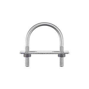 ラウンドUボルト 304ステンレス鋼 58 mm内幅 84 mm長さ M8 Uクランプボルト ナットとプレート付き ボートトレーラー用 3セット