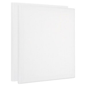 PATIKIL 絵画用のリネンキャンバス 2個入り 30 x 30cm正方形の木製フレーム ストレッチブランク アートキャンバスボードパネル アクリル油絵テンペラ画用 ホワイト