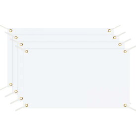 PATIKIL 白紙のバナー 4個入り ポリエステル昇華バナー看板 布大デコレーションブランク DIY ビジネス向け ペイント可能な屋外壁旗 ホワイト 3.3 x1.8m