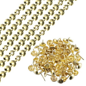 室内装飾タックストリップ 1 M 光沢のある 装飾的なネイルトリム ソファヘッドボード椅子家具用 室内装飾釘付き 10個 11 mm ゴー ルド