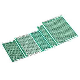 PATIKIL PCB ボード回路 25 個 プロトタイプ パーフボードはんだボード DIY はんだ付けおよび電子プロジェクト 回路基板用 はんだ付け 可能なブレッドボード 緑