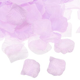 PATIKIL 人工バラの花びら 1000個のフェイクフラワーシルクペタル装飾用品 よいな夜の結婚式パーティーイベントデコレーション ライトパープル