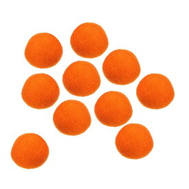 PATIKIL 羊毛フェルトボール ビーズ ウールフェルティングポム 3 cm 30mm オレンジ ホームクラフト ハンドクラフトプロジェクト DIY用 10個入り