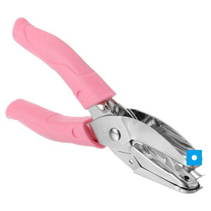 PATIKIL 3 mm シングルホールパンチ パンチツール 穴開けツール 手持ち穴パンチャー ソフトグリップ付き メタル タグDIYクラフトスクラップブックチケット用 ピンク