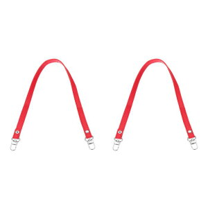 PATIKIL レザーパースハンドルストラップ 2個 26" レザーパースストラップ交換用 DIY 女性 クラッチバッグ ハンドバッグ トップハンドルストラップ 修理アクセサリー レッド