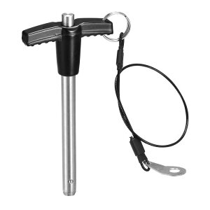 Tハンドルロックピン 8mmのピン径 70mmの使用長さ ステンレス鋼 押しボタン クイックリリースピン ランヤードケーブル付き (8mm-70mm)