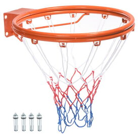 PATIKIL バスケットボールリム 45 cm 置換 ウォールドアマウント ハンギング標準ゴール 屋内と屋外ほとんどサイズのバックボード用 オレンジ 中空鋼