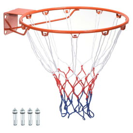 PATIKIL バスケットボールリム 45 cm 置換 ウォールドアマウント ハンギング標準ゴール 屋内と屋外ほとんどサイズのバックボード用 オレンジ 厚くソリッドスチール