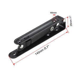 uxcell折りたたみ式ブラケット壁掛けサポーターデスクブラケット長さ150mm2本入りブラック
