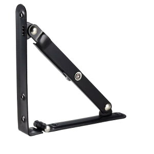 uxcell折りたたみ式ブラケット壁掛けサポーターデスクブラケット長さ150mm2本入りブラック