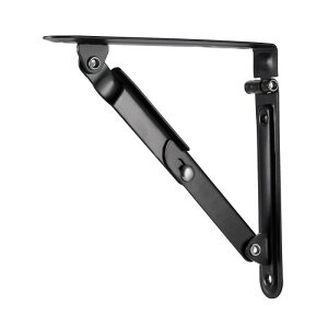 uxcell折りたたみ式ブラケット壁掛けサポーターデスクブラケット長さ150mm2本入りブラック