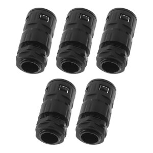 A ABSOPRO M25x1.5 �P�[�u���O�����h 28.5mm / 1.12 �f���A���t�@���N�V���� �x���[�Y�W���C���g �X�g���[�g�`���[�u PA66 �i�C���� �u���b�N 5��