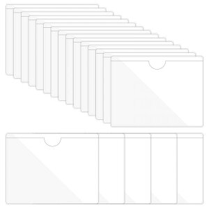 PATIKIL 80 x 100 mm ���Ȑڒ��C���f�b�N�X�J�[�h�|�P�b�g 20�� �v���X�`�b�N���x���z���_�[ �g�b�v�I�[�v���S���|�P�b�g�X���[�u�t�� ���h �����J�[�h�p �N���A