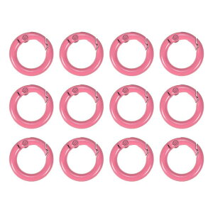 PATIKIL 20 mm �����o�lO�����O 12�� �X�i�b�v�N���b�v ���E���h�g���K�[�L�[�z���_�[�o�b�N�� �������������^�N�����v�{�^�� ���z �n���h�o�b�O�p �_�[�N�s���N