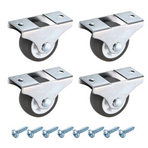 PATIKIL 1.5�C���`�Œ�L���X�^�[�z�C�[�� TPR�x�A�����O�Ȃ� �����Ȕ��]�L���X�^�[�z�C�[�� �Ƌ�����o�����[�{�b�N�XDIY�v���W�F�N�g�p ���^���g�b�v�v���[�g�t��-4�i���F�j