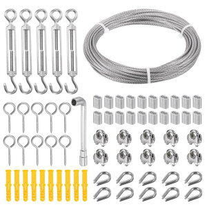 PATIKIL 1/8"obNCeVtB^[Lbg 15m 7x7 X`[C XeXP[u C[v M5 obNtbN&AC C[v NbvX[u AEghA K[