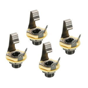 �M�^�[���̓W���b�N 6.5 mm �X�e���I�W���b�N ���m�p�l����t�\�P�b�g �u���b�N �M�^�[�x�[�X�X�s�[�J�[�t�b�g�X�C�b�`�p 4��