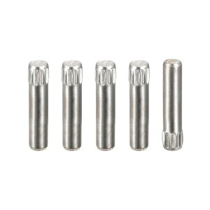 ダウエルピン 3x16mm 304ステンレス鋼 ローレットヘッド フラット面取りエンド ダボピン 木材二段ベッド棚ペグ サポートシェルフ ファスナーエレメント 5本入り