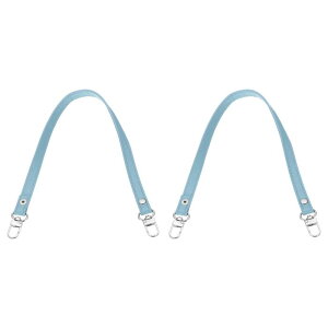 PATIKIL レザーパースハンドルストラップ 2個17"レザーパースストラップ交換DIY女性クラッチバッグハンドバッグトップハンドルストラップ修理アクセサリー ブルー