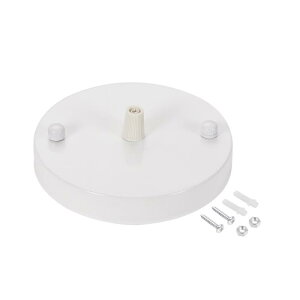 ランプ天井板 些細な取り付け部分 鉄製 ブラックゴールド ペンダントライト用 ホワイトコードグリップ付きシーリングライトプレート ヴィンテージシャンデリア天井フックプレートホルダ