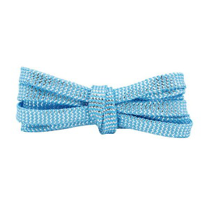Elerevyo Glitter Shiny Metallic Wavy Flat Shoelaces, Gold Silver Sequin Sparkling Shoestrings Laces for Sneakers 2 Pairs Sky Blue-Silver 180cm/70.9