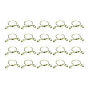 燃料ラインホースクランプ 単線チューブスプリングクランプ 20個入り 18mm内径 16-16.5mmホース適用 65Mnスチール エアホース用 ウォーターホース用 シリコンチューブ用