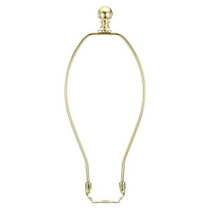 PATIKIL 280 mm ランプハープキット フィニアル付き 1セット 着脱式ランプシェードブラケットホルダー DIY照明アクセサリー テーブルランプ用 フロアランプ用 ゴールドトーン