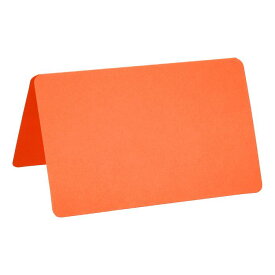 PATIKIL グリーティングカード 50個 好意装飾品 折り畳み式ブランクカード 結婚式 パーティー DIYの装飾用 テーブル名席札 オレンジ カード紙