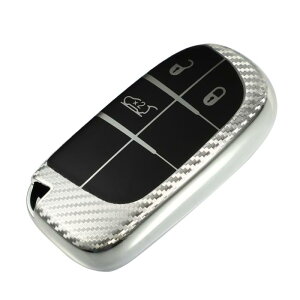 ACROPIX L[XGg[RJo[ L[tHuJo[ Carbon Fiber Pattern DodgeɑΉ ChallengerɑΉ TPU 3{^ Vo[g[ 1