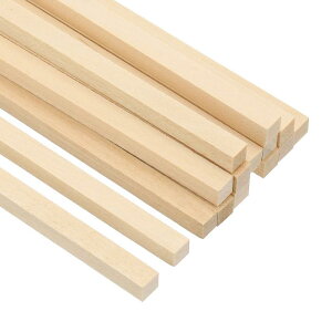 PATIKIL 1/4" ダボロッド 木製スティック 25個 長さ12" 正方形 木製ダボ 未仕上げ ハードウッドスティック クラフト DIY 用品