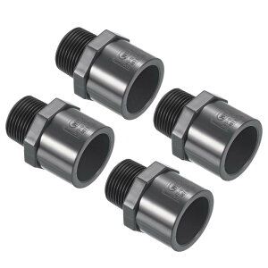 PATIKIL 3/4NPT IX˂ǌp 4 UPVC 26.65 mm\Pbg XPW[80 ǃz[XRlN^[A_v^[ zǗp O[