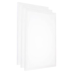 PATIKIL ペインティングキャンバスパネル 3個入り 40 x 50cm 長方形 ウッドフレーム ブランクアートボードパネル アクリル オイル テンペラ画用 ホワイト