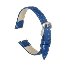 クイックリリース本物 レザーウォッチバンド14mmエンボス加工レザーウォッチストラップ交換用メンズレディース用 ブルー