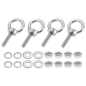 PATIKIL M6 x 25mm �A�C�{���g4�� 304�X�e�����X�|�X���b�h���t�e�B���O�����O�Z�b�g �V�����_�[�A�C�{���g ���b�N�i�b�g �����b�V���[ �n�����b�N�p �L���p �V���o�[