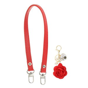 PATIKIL レザーパースハンドルストラップ 26"レザーパースストラップ交換用DIY女性クラッチバッグハンドバッグトップハンドルストラップ修理アクセサリー ローズキーチェーン付き レッド