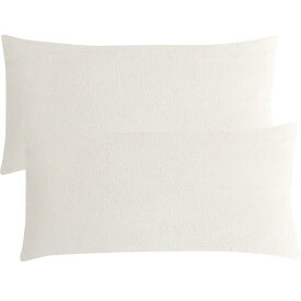 PiccoCasa 2Pcs Velvet Throw Pillow Cover Solid Decorative Sofa Cushion Cover White 16"x31"
