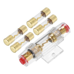 X AUTOHAUX 車載ステレオ用のリ セット回路ブレーカーインラインヒューズホルダー 5個のヒューズチューブ(20A 30A 12V)で電気機器を保護します