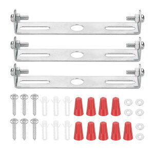 PATIKIL 100 mm ユニバーサル照明器具取り付けブ ラケットキット 3セット ライトクロスバー シーリングライトプレート ネジ付き 壁ライト シーリングライト ペンダント シャンデリア用