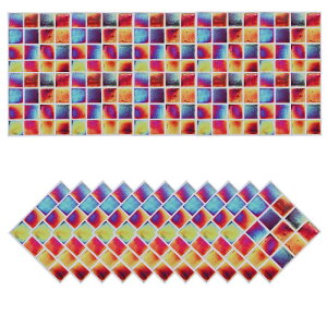 UCN^CXebJ[10Zbg 15 x 15cm̐`ǎ ȔSPVChǃXebJ[fJ[ Lb`  DIYNtgpiX^C6j