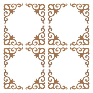 16枚セットの自己粘着式壁掛けミラーステッカー 10cm x 10cmのアクリル製DIYホローミラーウォールデカール 茶色 家庭用キャビネット壁装飾用のアプリケパターン