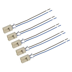 �d���\�P�b�g G9 AC 250V 2A 15 cm���� LED�����v�x�[�X�z���_�[ �u���P�b�g�t�� �Z���~�b�N �z���C�g 10��