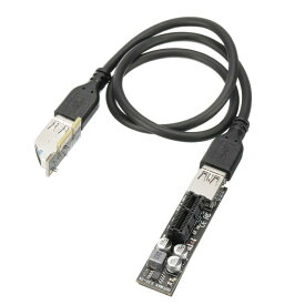 PCIe カード用の PCIe X1 スロットを延長するための PCIe 延長ケーブル 3.0 X1 (長さ 550mm)