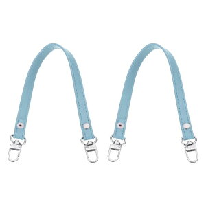 PATIKIL レザーパースハンドルストラップ 2個13"レザーパースストラップ交換DIY女性クラッチバッグハンドバッグトップハンドルストラップ修理アクセサリー ブルー