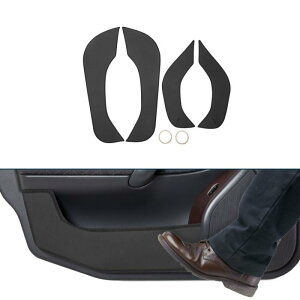 TUCKBOLD ヒュンダイに対応IX35トゥーソン2018用のレザーカードアアンチキックパッドステッカー ドアサイドエッジガードプロテクター インテリアアクセサリー ブラック1セット