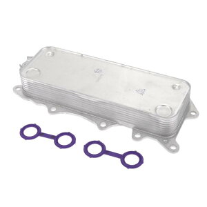 HEROFFIX 1個 メルセデスに対応ベンツに対応用エンジンオイルクーラー トランスミッションオイルクーラー トランスクーラー Oリングシール2個付き No.A6421800165 シルバートーン