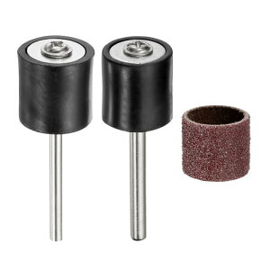 3pcs サンディングドラムスリーブセット 1/2インチ グリット120 サンディングサンドペーパー マンドレル付き ロータリーツール ミニサンディングドラムキット 金属 宝石 木材 細かい加工 ポリ