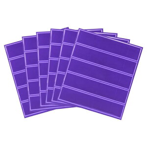 PATIKIL 安全警告ステッカー 反射ステッカー 反射シート 30in6セット 115 x 25mm 防水 自己粘着 高視認性 安全警告 バックパック自転車ヘルメット用 パープル